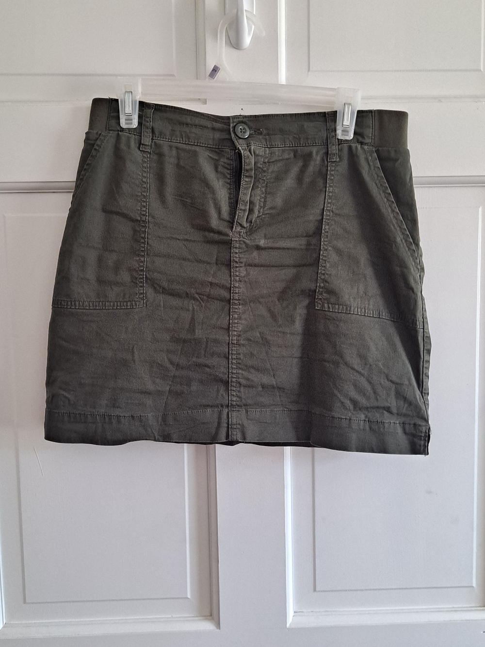 Lee Olive Green Utility Mini Skirt